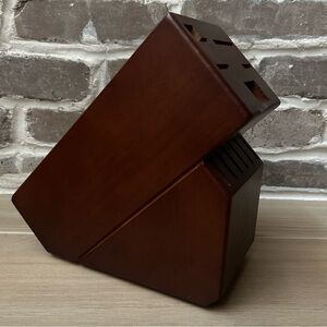 Henckels Hardwood Knife Block, Knife Storage, 12-Slot Brown Walnut NEW